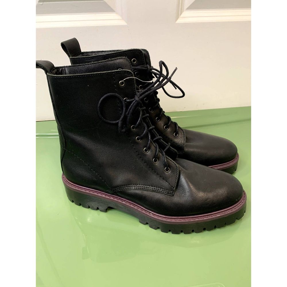 Enzo Tesoti Black Leather Combat Boots EU 40 - NWOT